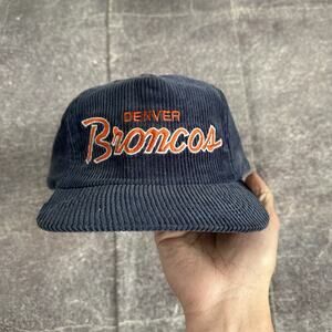 Men's Vintage 90s Sports Specialties Denver Broncos Corduroy Script Snapback Hat